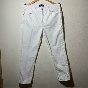 White Gap Denim Girlfriend Regular Fit Jeans, 12